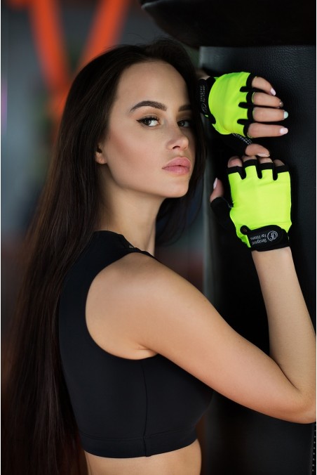Gloves Black n Lemon 