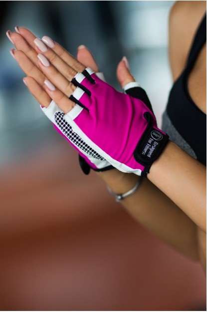 Gloves White n Pink