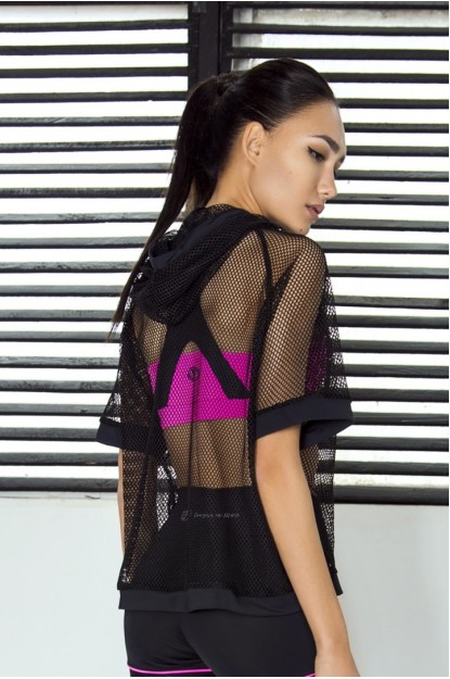 Hoodie Mesh Black