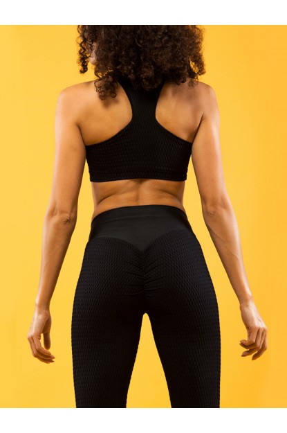 Sports Bra Qvons Texture Black