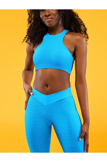 Sports Bra Qvons Texture Blue