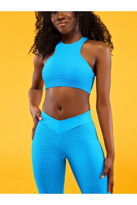 Sports Bra Qvons Texture Blue