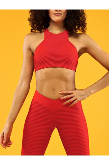 Sports Bra Qvons Texture Red