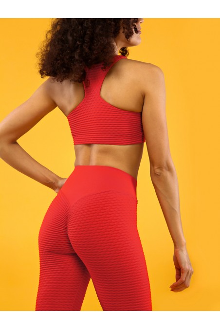 Sports Bra Qvons Texture Red