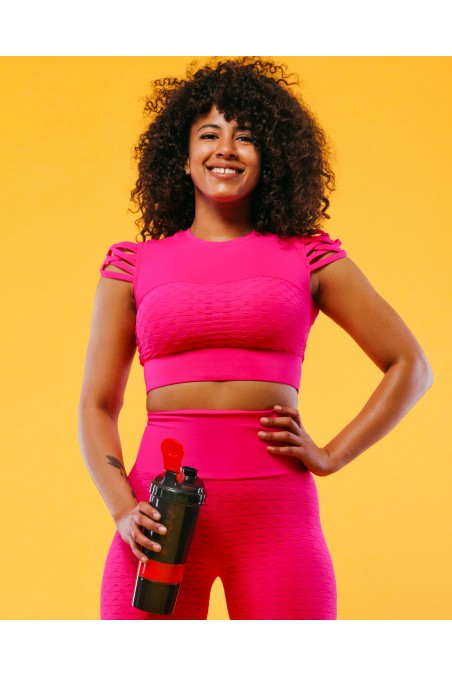 Sports Top Qvons Texture Pink